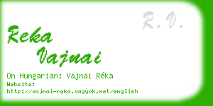 reka vajnai business card